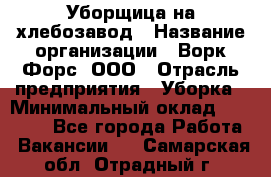 Уборщица на хлебозавод › Название организации ­ Ворк Форс, ООО › Отрасль предприятия ­ Уборка › Минимальный оклад ­ 24 000 - Все города Работа » Вакансии   . Самарская обл.,Отрадный г.